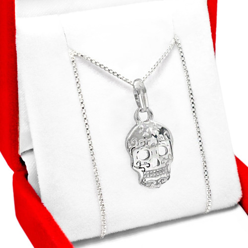 Cadena Y Dije De Calavera Catrina Plata 925 Regalo 