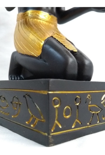 Imagem 8 de 8 de Estatueta Faraó Em Resina 17cm Enfeite Ou Porta Velas Novo