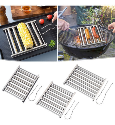 Parrilla Inoxidable Para Asar Salchichas Para Perros A La Mo