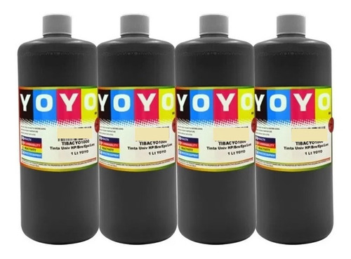 4 Lt Tinta Negro Universal Premium Uso Bro Can Hp Eps Yoyo