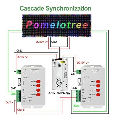 Controlador De Píxeles Programable A Todo Color Led Rgb T100