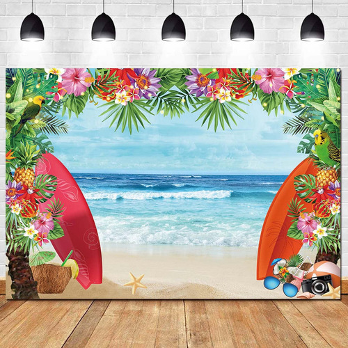 Fondo De Fotos De Verano De 8 X 6 Pies Con Temática De Playa