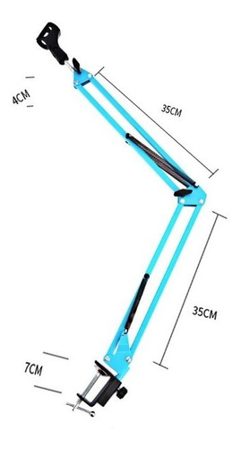 Imagem 2 de 7 de Suporte Para Microfone Pedestal De Mesa Articulado Promoção