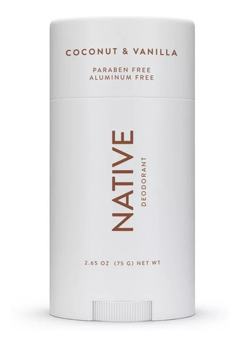 Native Desodorante Unisex, Coconut & Vanilla Natural Fragancia Native Coconut & Vanilla Natural