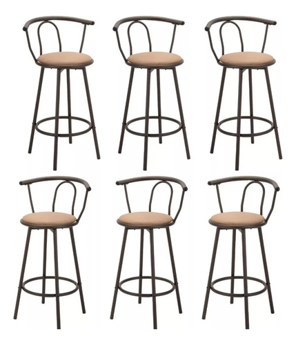 Silla Bar Giratoria Pack 6 Sillas Elegante/ Envio Gratis