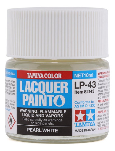 Lacquer Paint 10ml Pearl White  By Tamiya # Lp43