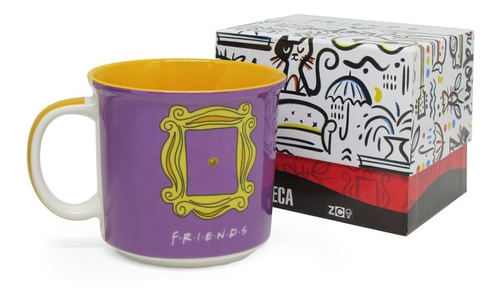 Caneca 350ml Quadro Moldura Amarela Serie Friends - Original