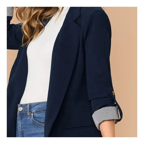 Chaqueta Traje Tipo Cárdigan Ajustado Con Solapa Para Mujer
