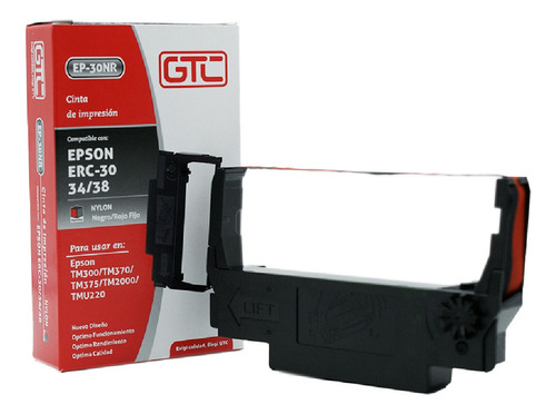 Cinta Alternativa Gtc Para Epson Erc 30/34/38 Nylon N/r