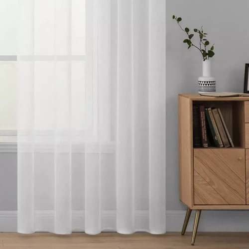 Y Juego Cortinas Dobles Traslucidas Larga Sala 2 Piezas