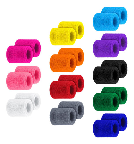 12 Pares De Pulseras Para Ninos, Coloridas Bandas Deportivas