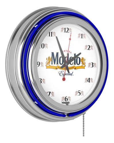Trademark Gameroom Reloj De Neon De Doble Peldano Cromado Mo