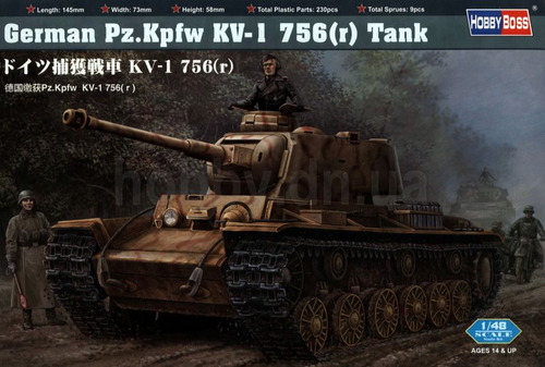 Hobbyboss 84818 1:48 German Pz Kpfw Kv 1 756 ( R ) Tank
