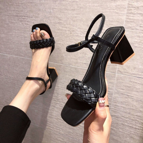 Elegantes Sandalias De Tacón Alto Estilo Romano Para Mujer