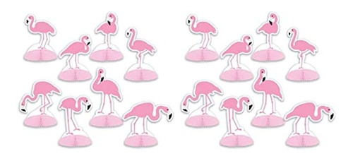 Beistle 16 Piezas Flamingo Mini Centros De Mesa Decoraciones