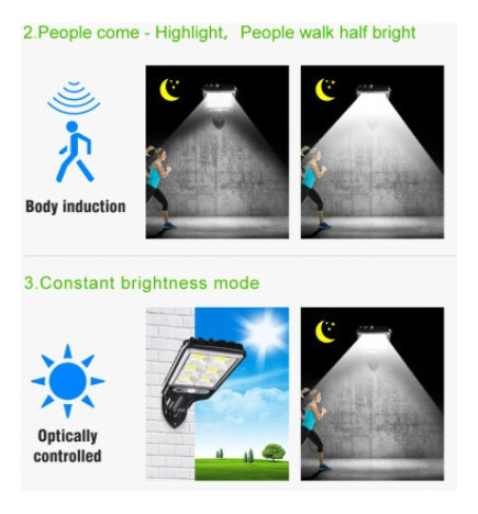 Lámpara De Poste De 200w Led Energia Solar Luminaria Solar J
