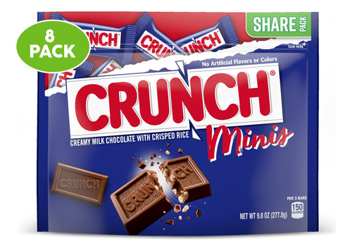 Crunch Chocolate Con Leche Y Arroz Crujiente, Mini Barras De