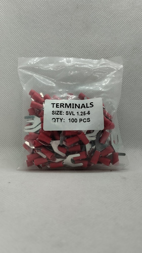 Terminal Tipo Horquilla Rojo Svl 1.25-6 ( Awg 22-16 )