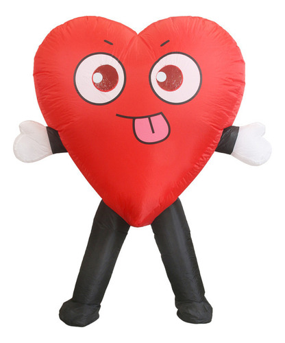 Disfraz Inflable En Forma De Corazón, Mascota Del Amor Rojo