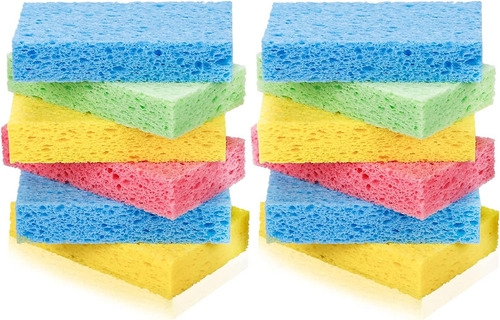Esponjas De Celulosa De 12 Unidades, Esponjas De Cocina Anti