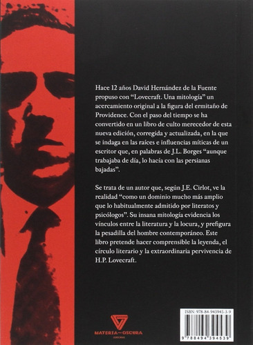 David Hernández de la Fuente Lovecraft Una mitología Editorial Materia Oscura