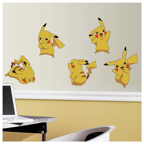 Vinilo Decorativo Pared [75bl6k55] Pokemon Pikachu