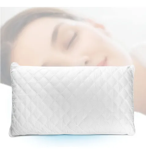 Almohada Larga Ultrasonido Fibra Silicon Con Protector 50x90
