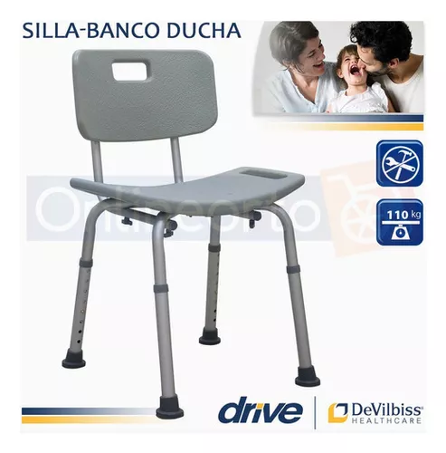 Comprar Silla Para Ducha Drive Medical Con Respaldo - 1 Unidad