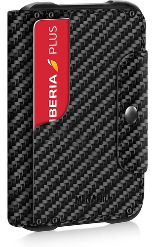 Cartera Minimalista Muradin Bloqueo Rfid , Fibra De Carbon