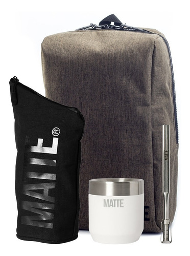 Set Mate Ds Line+ Bombilla + Yerbero + Mochila Matera 