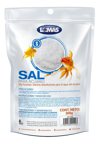 Sal Para El Agua De Acuario 300 Gr Lomas