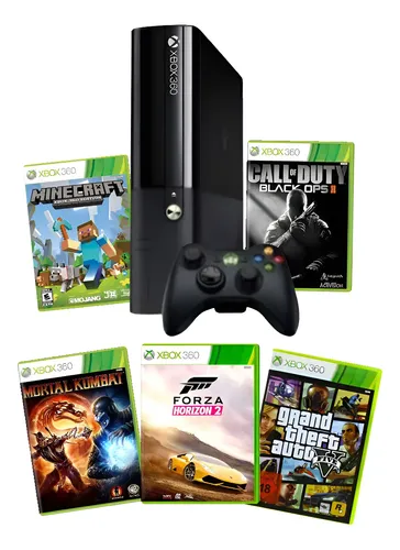 Xbox 360 Com 1 Controles 250gb Com Varios Jogos (Recondicionado