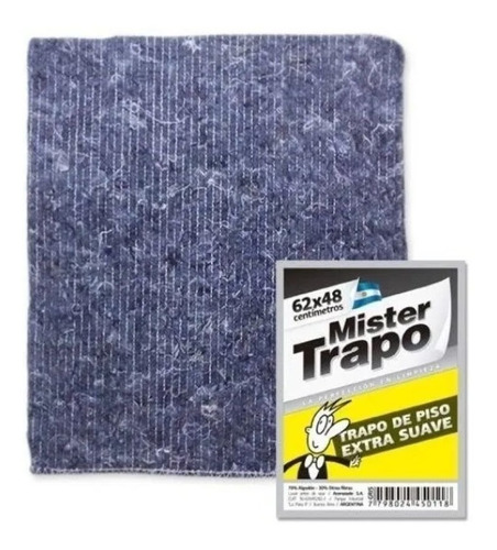 Trapo De Piso Mister Trapo Gris Pack X 12u