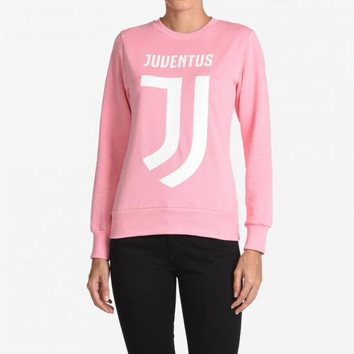 Juventus Poleron Mujer C/ Logo Rosa Estampado