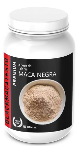 Maca Negra Premium Testosterona 160 Tabletas Sabor Sin Sabor