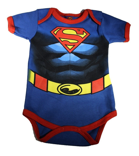 Imagen 1 de 6 de  Pañalero Superman Disfraz Con Musculos - Ropa De Bebe