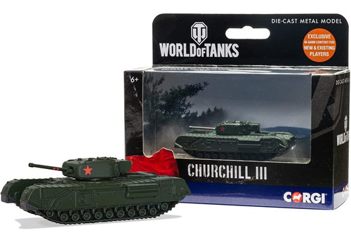 Diecast World Of Tanks Churchill Mk Iii Tank Con Códig...