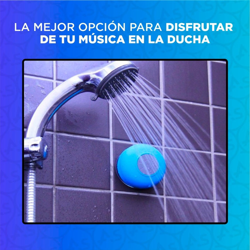 Imagen 8 de 10 de Parlante Portátil Para Ducha Bluetooth Resistente Agua Usb