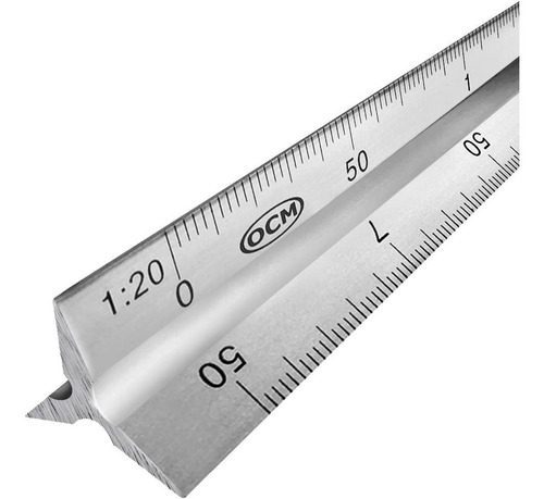 Regla Triangular Ocm Scale, P/ Engineer, 30 Centímetros