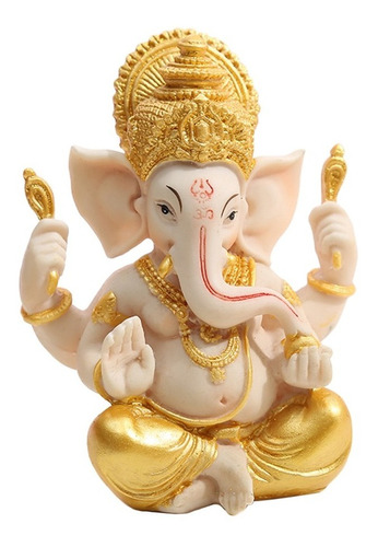 Estatua Hindú De Ganesh Tallada A Mano, Artesanía De Resina