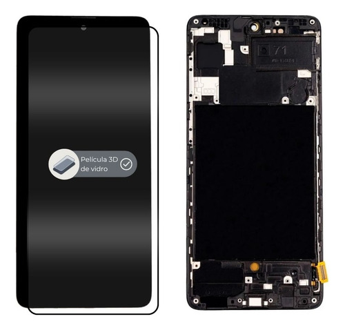Tela Frontal Display Touch Para A71 A715 Com Aro + Película