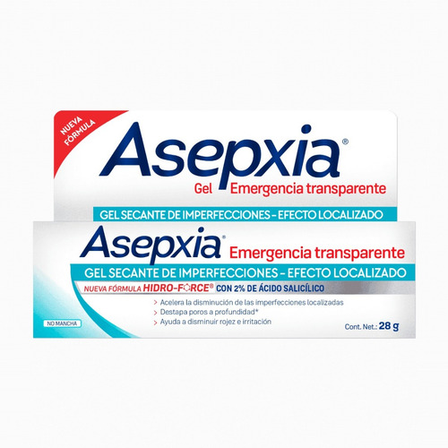 Imagen 1 de 1 de Asepxia Gel Spot Emergencia Transparente Tubo 28 G