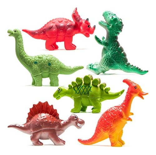 Prextex Dinosaur Baby Bath Toys Juego De 6 Piezas Para Bebés