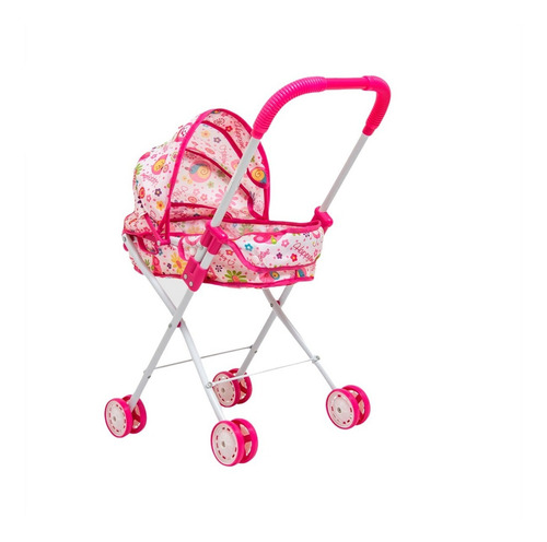 Juguete Nena Cochecito Para Muñecas Moises De Paseo Niños Color Rosa