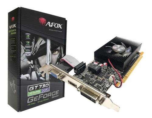 Placa De Vídeo Nvidia Afox Geforce 4gb Gt730 Af730-4096d3l5