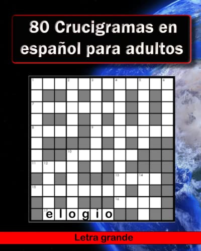 Libro : 80 Crucigramas En Español Para Adultos Letra Grand