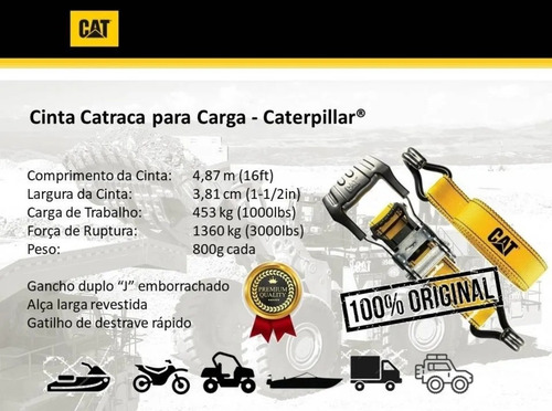 Kit Cintas Com Catraca Para Carga Caterpillar