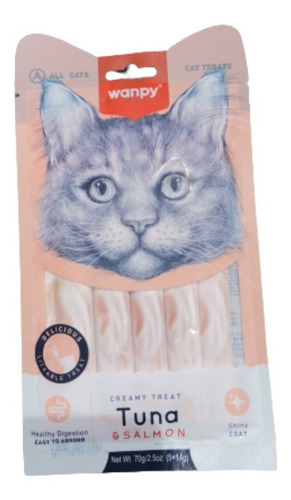 Imagen 4 de 5 de Wanpy Snack Liquido Para Gato Pack X4