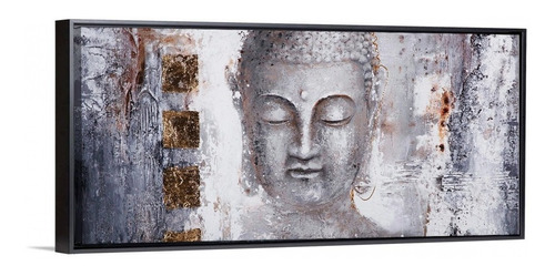 Cuadro Buda Elegante Minimalista Grande En Canvas Con Marco