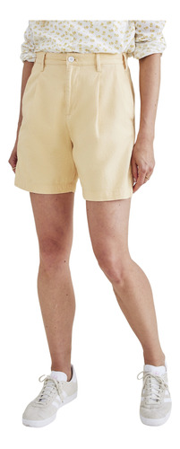 Short Mujer Original Khaki Pleated Amarillo Dockers